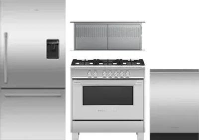 4 Piece Package Includes Refrigerator, Range, Hood And Dishwasher